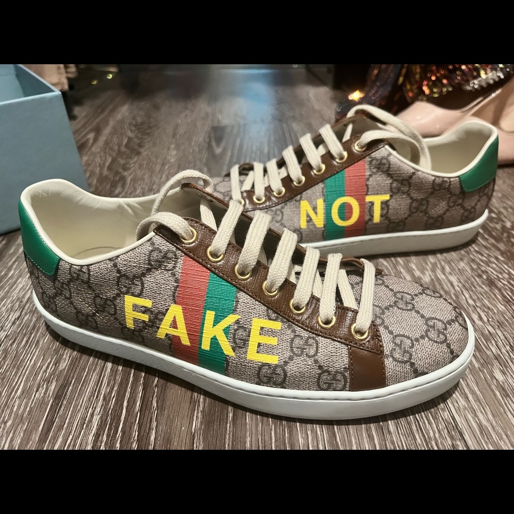 Gucci f*ke/not gg supreme ace sneaker size 37.5